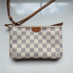 Authentic Louis Vuitton Damien Azur Double Zip Pochette
